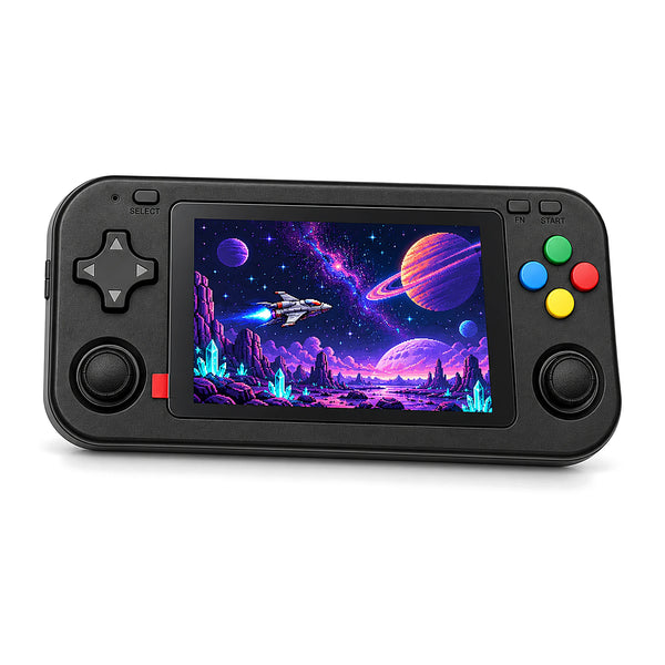 R40S Retro Handheld Game Console – Horizontal Grip, Dual 3D Joysticks, RK3326, 3500mAh