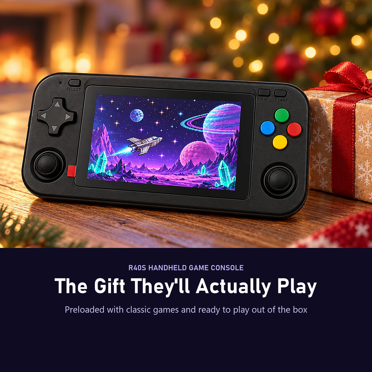R40S Handheld Game Console as a holiday gift
