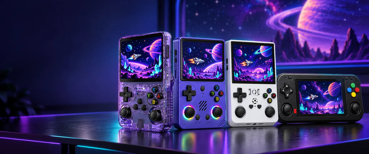 R36S, RG36 PRO, R36S MAX and R40S handheld consoles